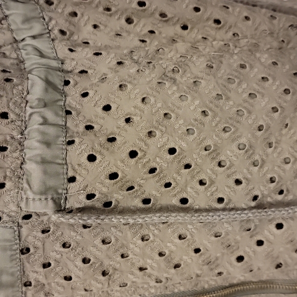 BETHANY Mota Army Green Eyelet Full Zip Hooded Cinched Waist Jacket size… - Picture 4 of 9